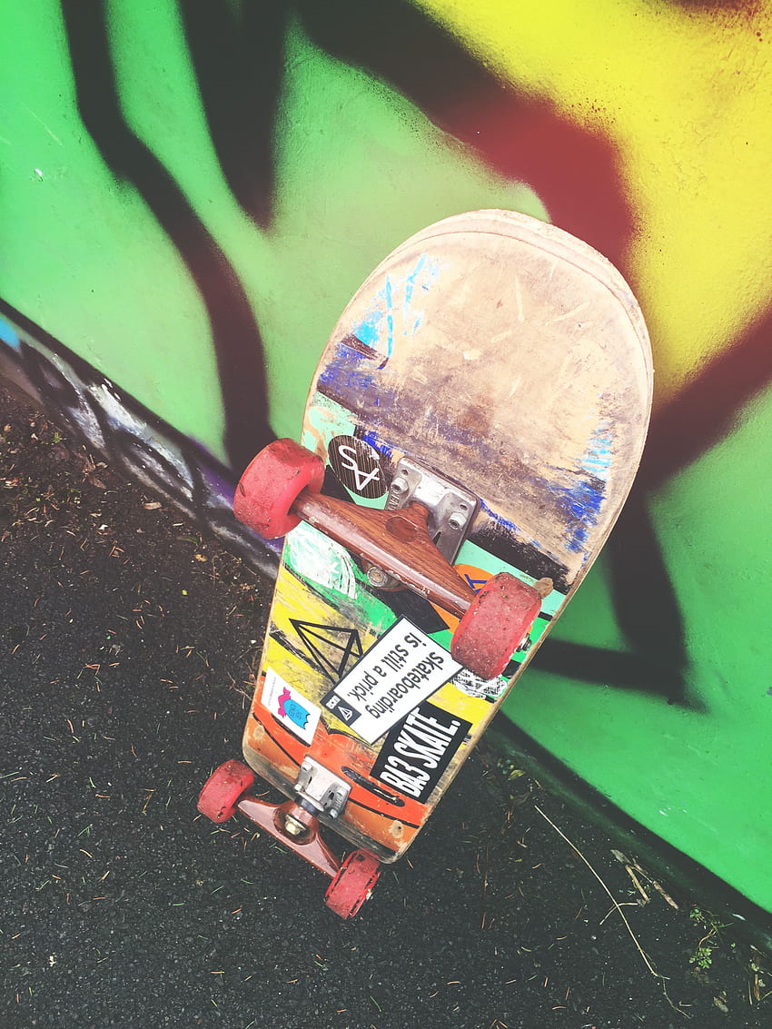 Sports, Art, Multicolored, Motley, Skateboard, Wheels HD phone wallpaper