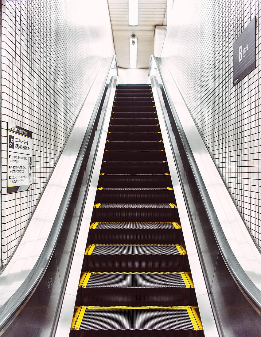Stairs, Ladder, Steps, Metro, Subway, Escalator HD phone wallpaper