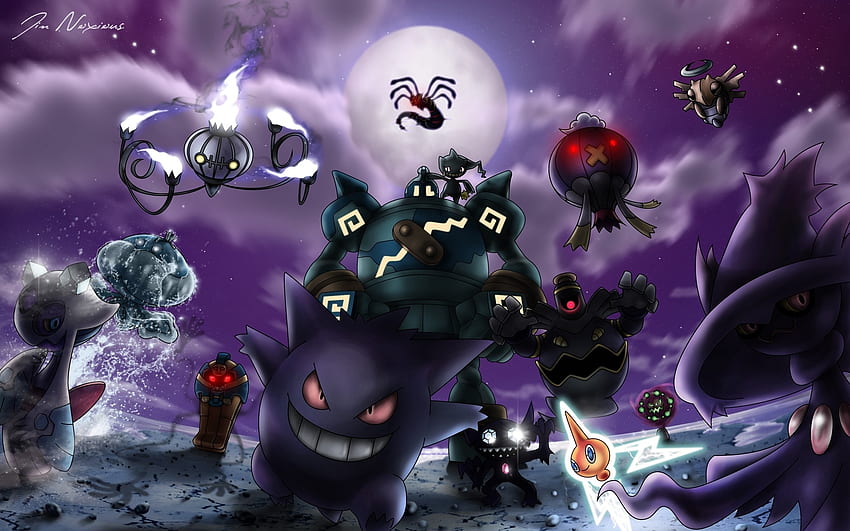 Pokémon Gengar – Anime-Pokémon, cooles Gengar HD-Hintergrundbild