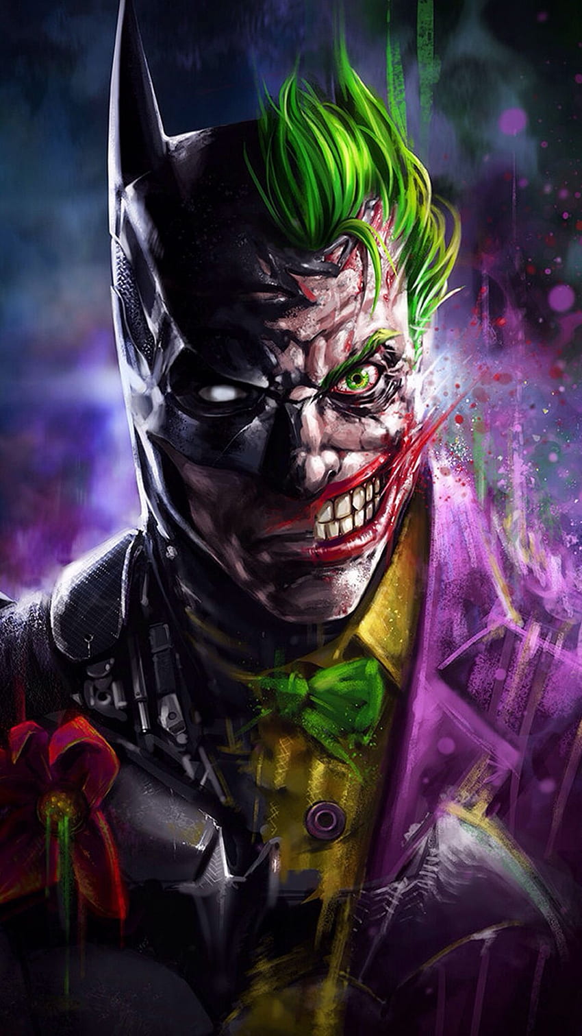 Batman Dan Joker, Menghadapi, Karya Seni, . Pelawak, Pelawak 1080x1920 wallpaper ponsel HD