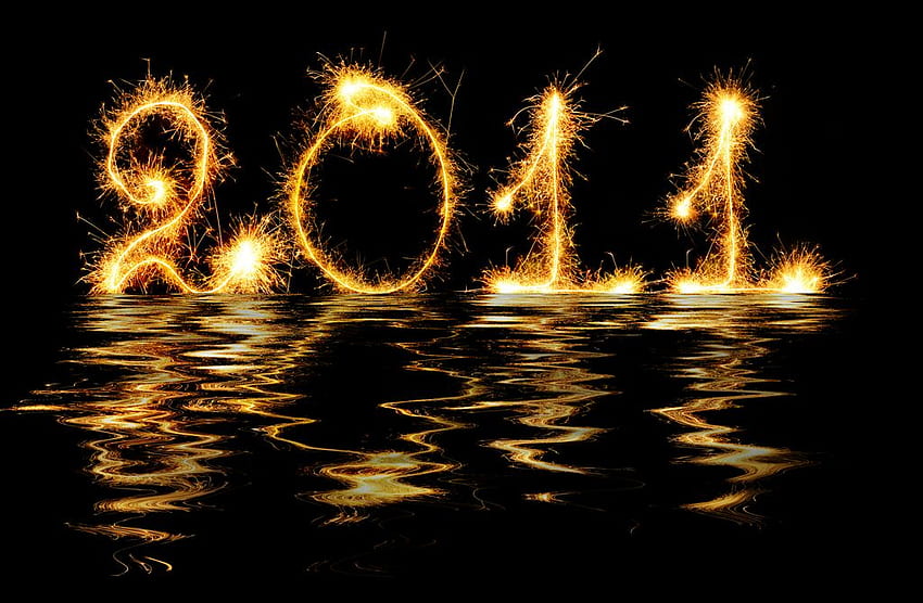 Nuovo anno 2011, astratto, luci, 2011, oro, anno nuovo Sfondo HD