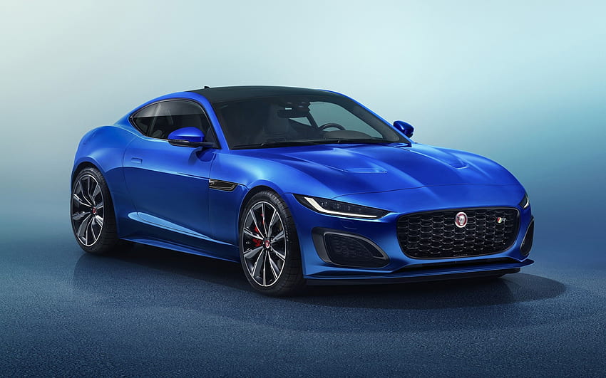Jaguar F Type, Blue Luxury Cars, Side View HD wallpaper