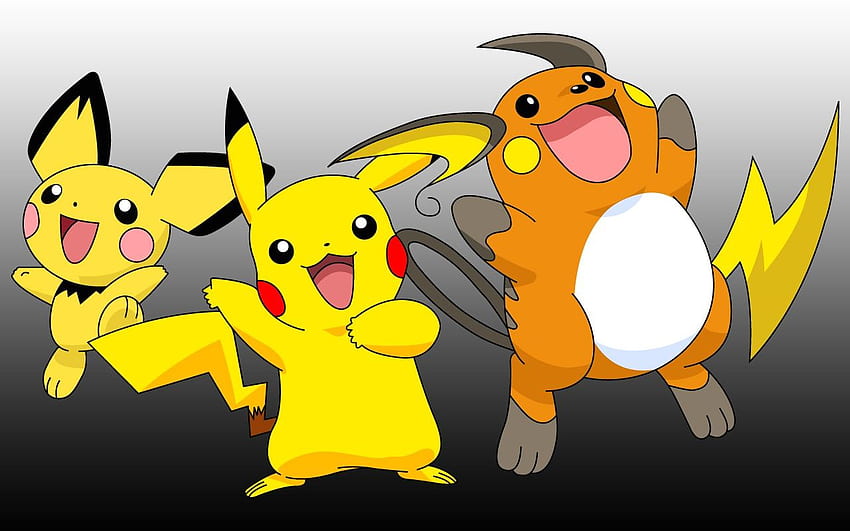 Liste der Synonyme und Antonyme des Wortes: Pikachu Evolution, Pokemon Pikachu und Raichu HD-Hintergrundbild