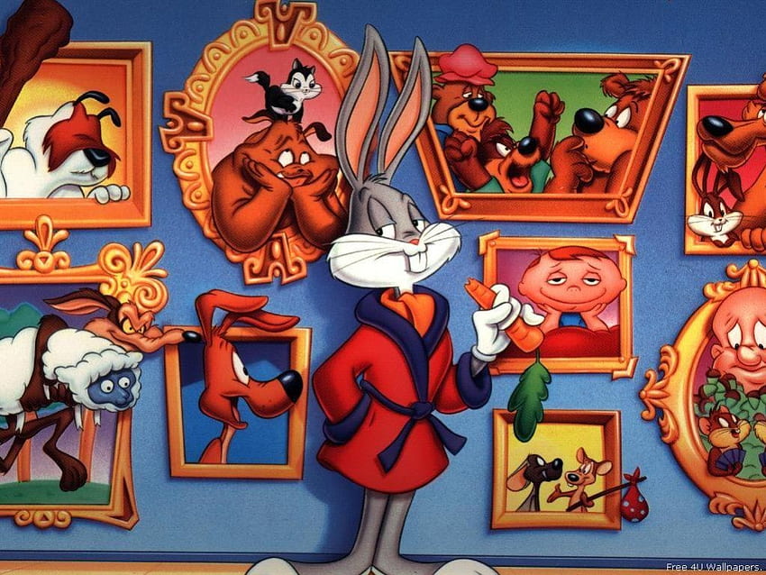 Bugs Bunny, tv şovu, çizgi film, çizgi filmler, looney tunes, çocuklar, animasyon HD duvar kağıdı