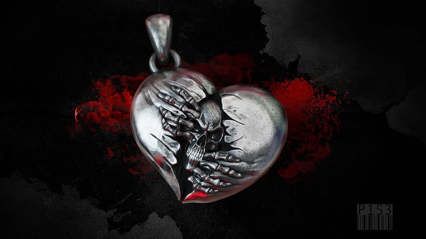 ArtStation - Broken heart with a skull, Gothic Broken Heart HD wallpaper