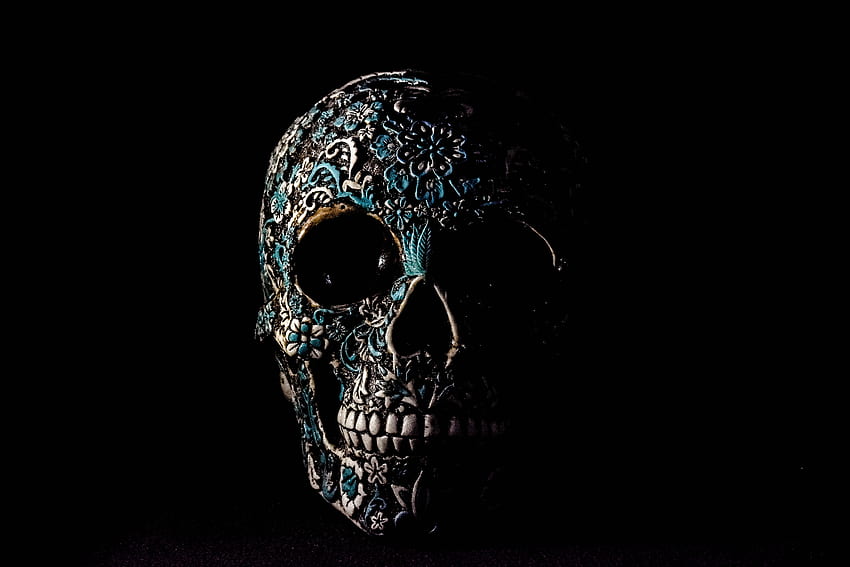 Patterns, Dark, Dice, Skull, Bones HD wallpaper