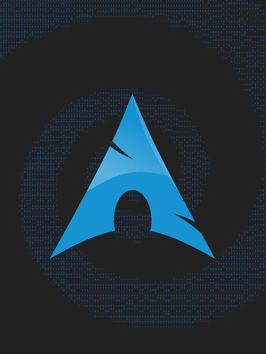 Arch Linux, Logo, Binary Code, Minimal, Triangle Minimal HD phone wallpaper
