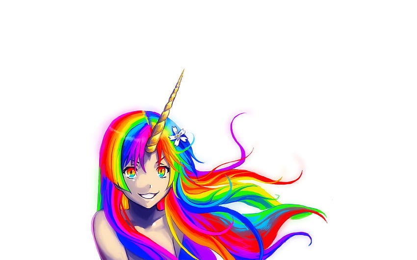 Rainbow Unicorn . rainbow unicorn 46 find, Girly Unicorn Rainbow HD wallpaper