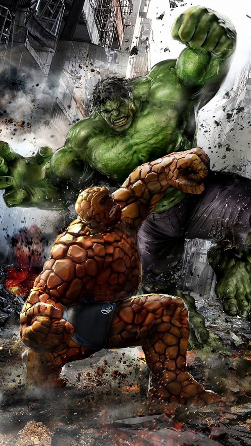 hulk contra Cosa, Historietas, HQ Hulk vs. Cosa . 2019, Cosa Marvel fondo de pantalla del teléfono