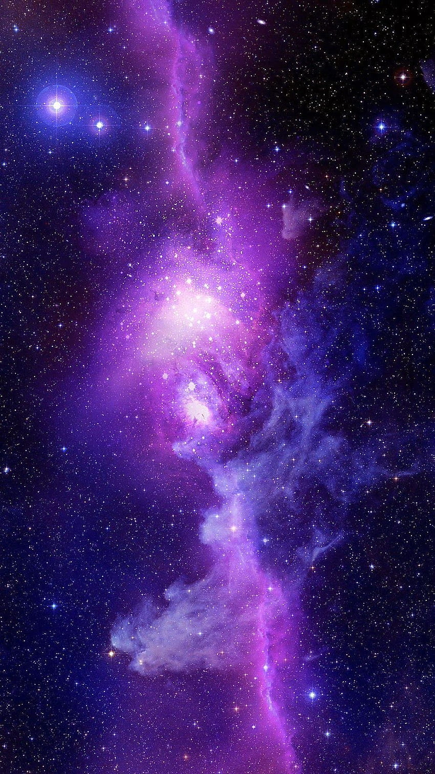 Лилаво пространство, лилава галактика с висока разделителна способност HD тапет за телефон