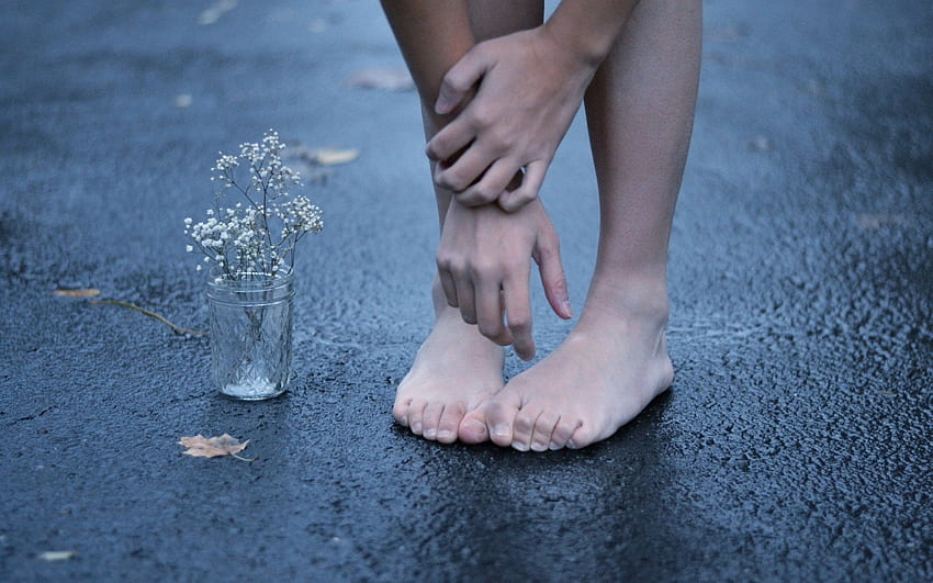 Łaskotanie stóp, stopa dziewczyny Tapeta HD