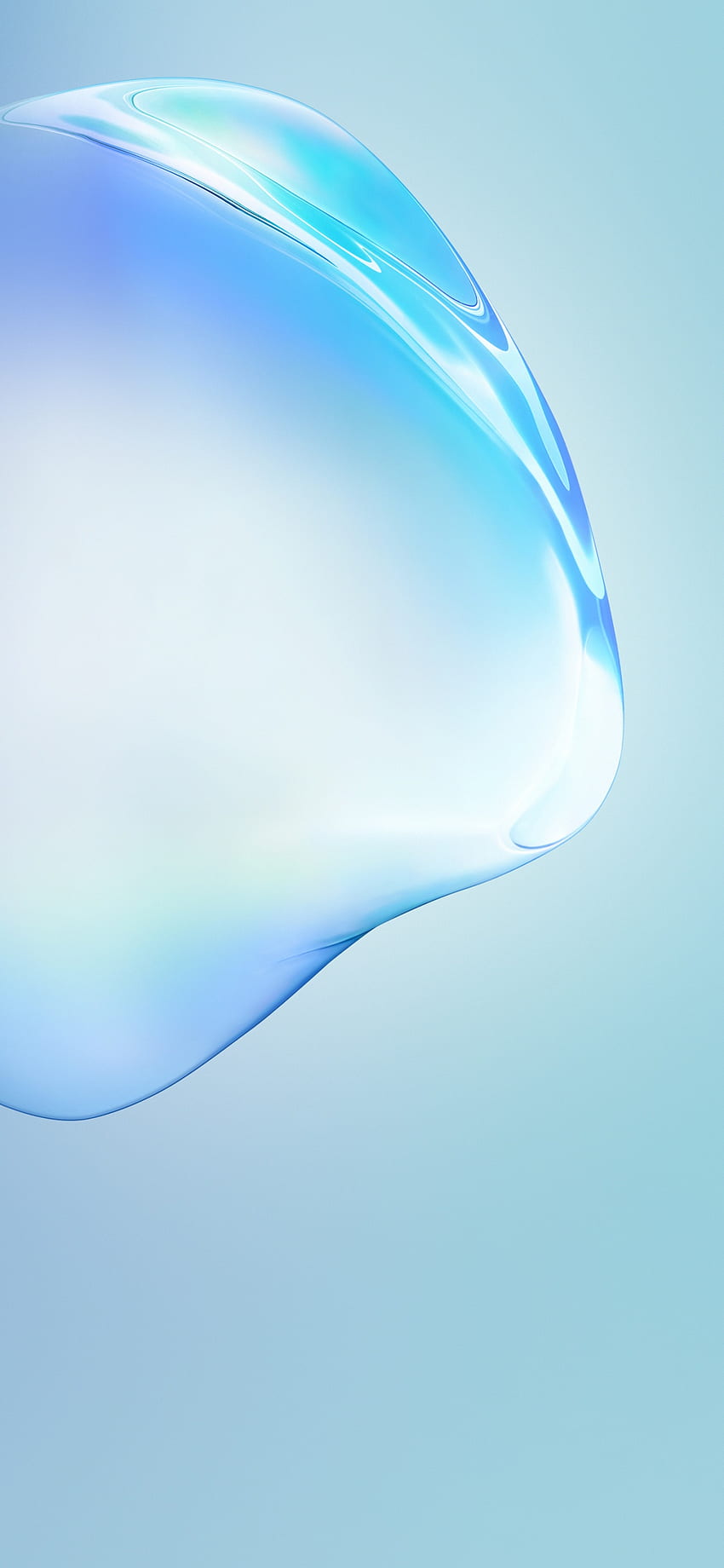 Samsung Galaxy Note10 , Bubble, Blue, Stock, Android 10, Abstract, Galaxy Note HD phone wallpaper