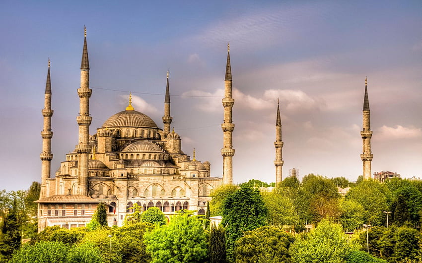 Sultan Ahmed Mosque Istanbul, Turkey . Background, Blue Mosque HD wallpaper