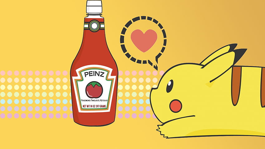Pikachu's Ketchup Peinz HD wallpaper