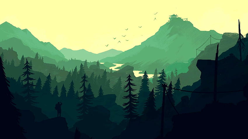 Cartoon Landscape, Tree Cartoon HD wallpaper | Pxfuel