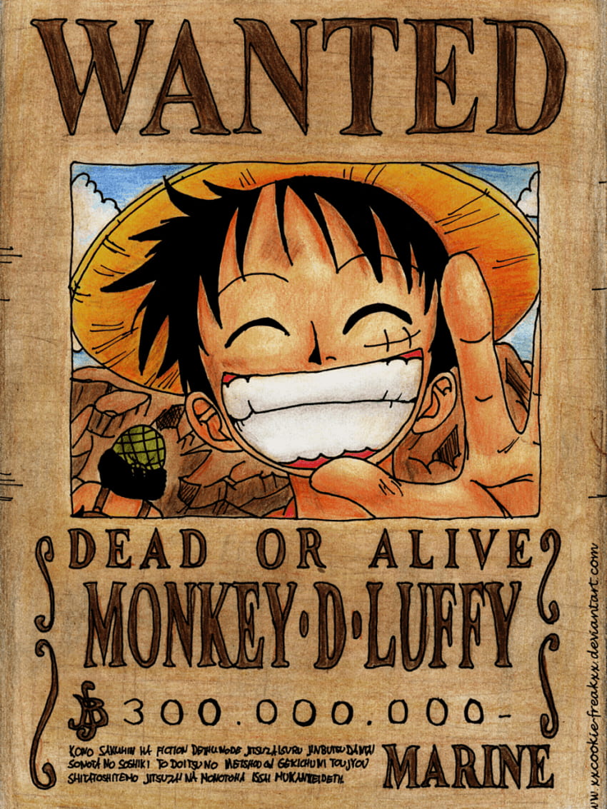 Luffys Wanted Poster Traditional By Xxcookie Freakxx [] for your , Mobile & Tablet. Explore One Piece Wanted. One Piece , One Piece , Luffy Wanted Poster HD phone wallpaper