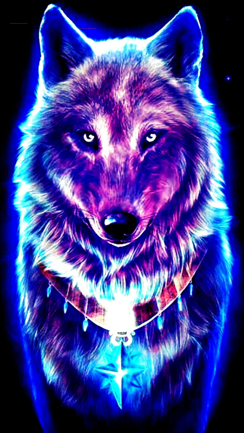 Cute Purple Background Wolf (Page 1), Purple Wolves HD phone wallpaper