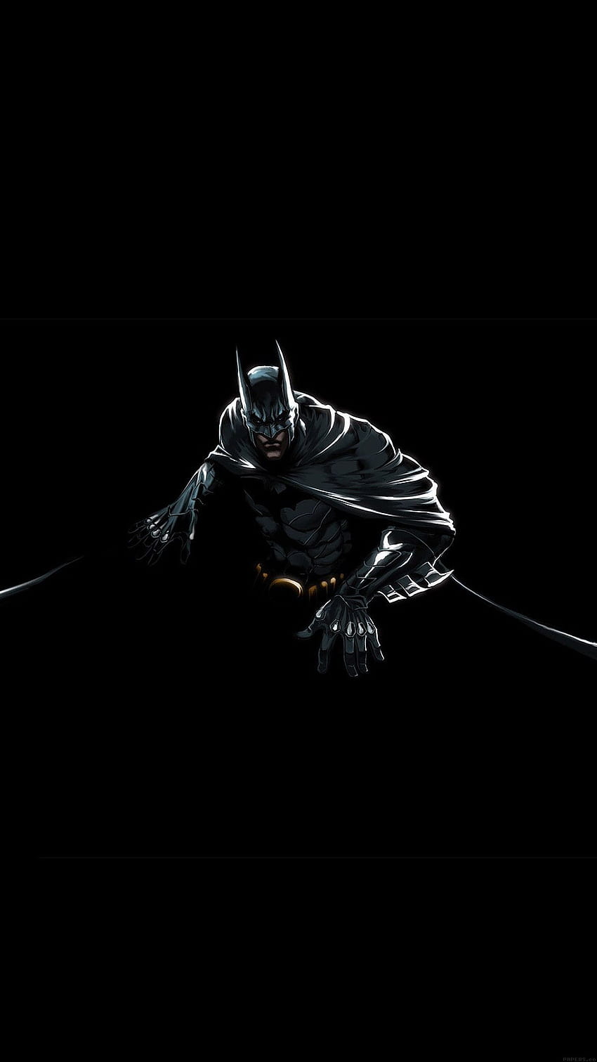 Batman Dark Hero Pose Illust Art, Black and White Ninja HD phone wallpaper