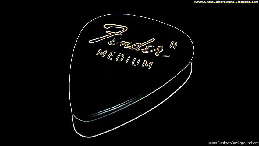 Guitar Fender Plectrum Black Guitar Pick Glowing. Background HD wallpaper