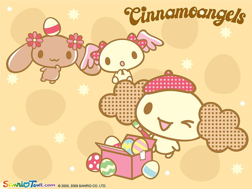 Cinnamoangels Sanrio - Mocha, Chiffon, Azuki เป็นลูกหมาสามตัวที่ Pandapple วอลล์เปเปอร์ HD