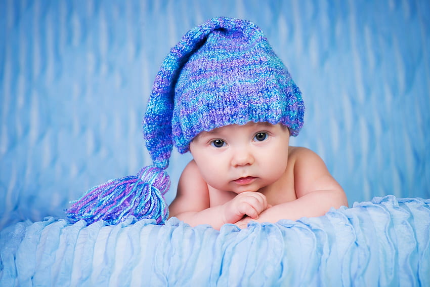 Bebê fofo, doce, inverno, menino, bebê, fofo, chapéu, criança, copil papel de parede HD