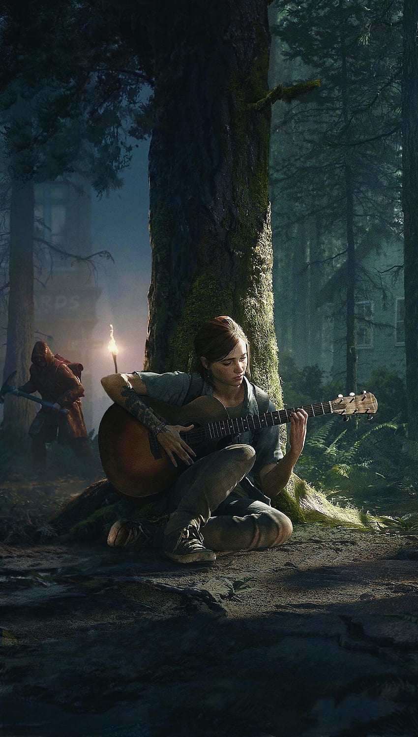 The Last Of Us Part II] [] Мобилна редакция, направена чрез комбиниране на The Two Ellie Day Night, издадена от ND: PS4, The Last of Us 2 Phone HD тапет за телефон