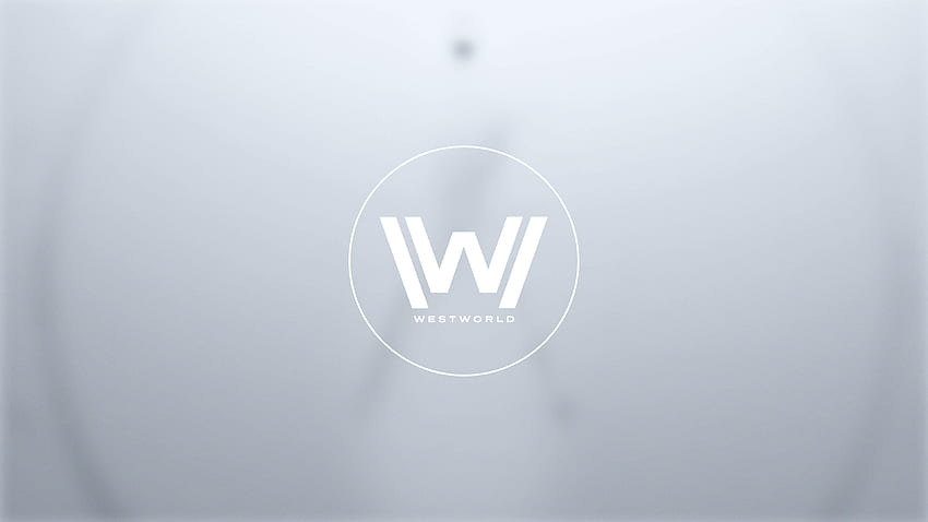 Westworld, grauer Hintergrund, Fernsehserie, Logo, HBO, Silhouette HD-Hintergrundbild