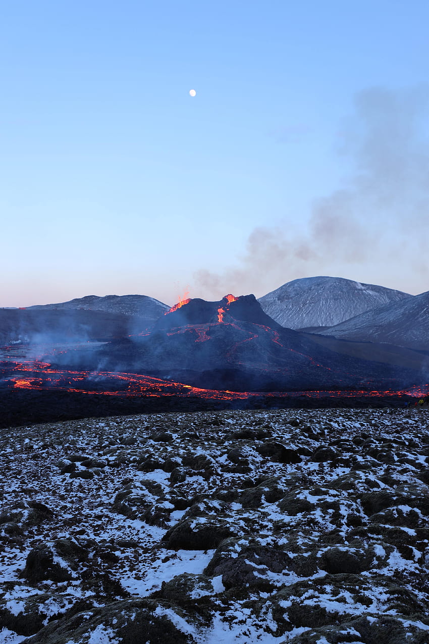 Nature, Smoke, Volcano, Lava, Eruption HD phone wallpaper