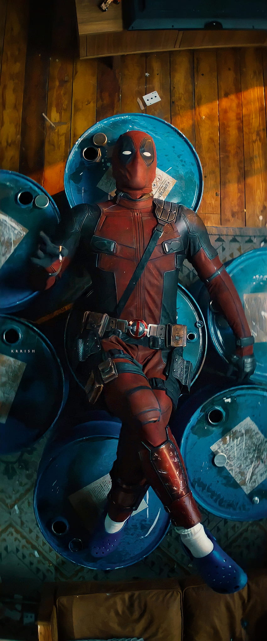 Deadpool, azul Papel de parede de celular HD