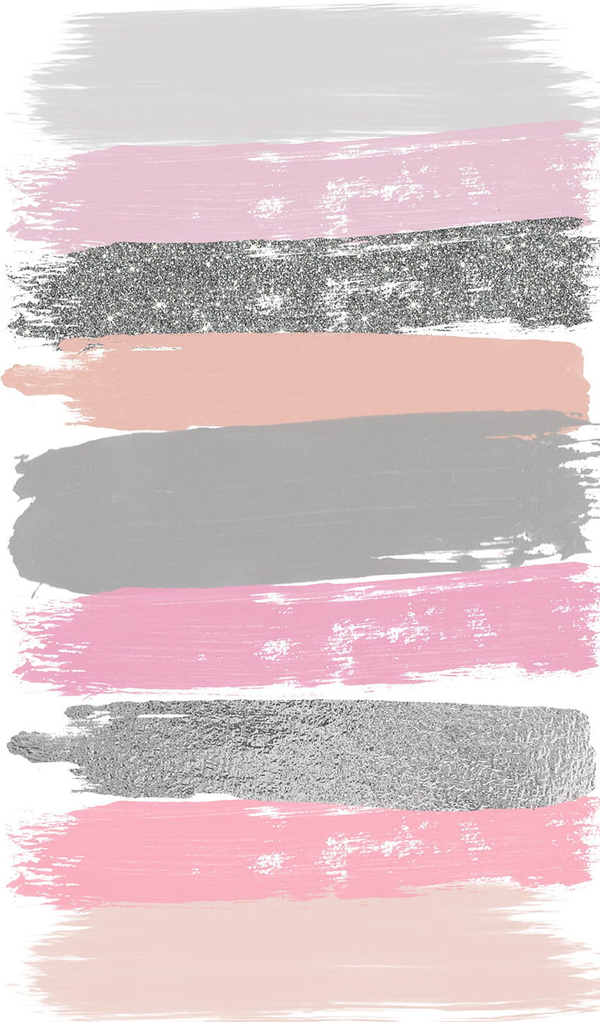 Розово сиво щрихи с четка Клип арт 27 Ръчно рисувани розови блясъци. Etsy през 2020 г. Блестящ телефон, сив iphone, шарка на iPhone HD тапет за телефон