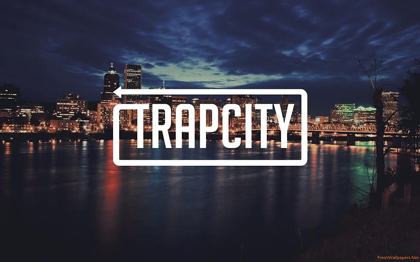Trap City in a cloudy city night HD wallpaper