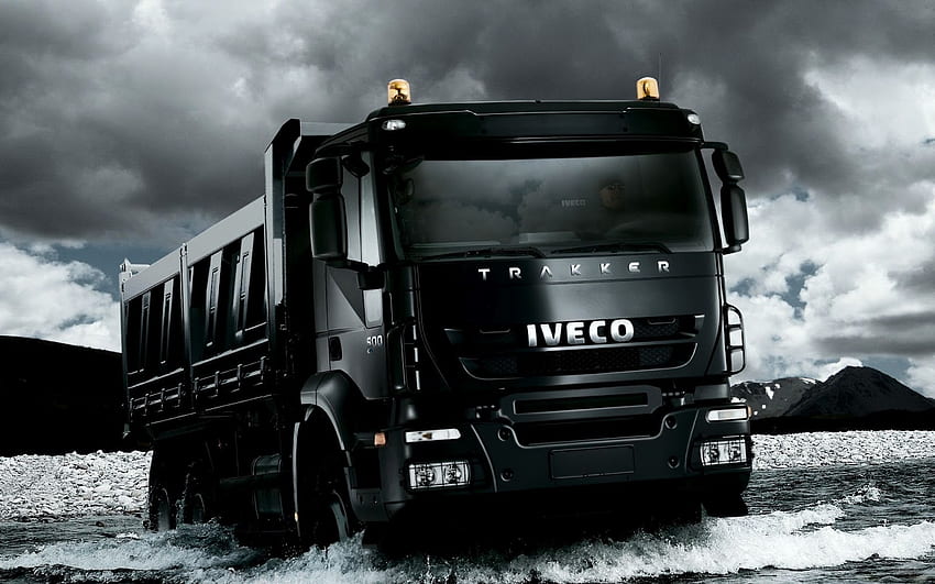 Caminhão Iveco Trakker preto [] para seu celular e tablet. Explorar Caminhão. Caminhão de bombeiros, caminhão semi, caminhão monstro, caminhão preto papel de parede HD