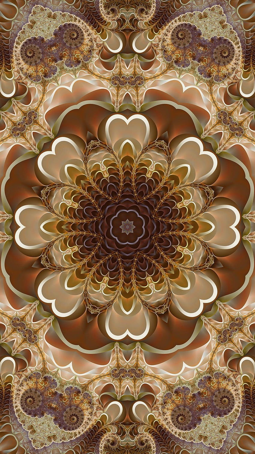 Kunst der Aborigines. Fraktale Kunst, Mandala HD-Handy-Hintergrundbild