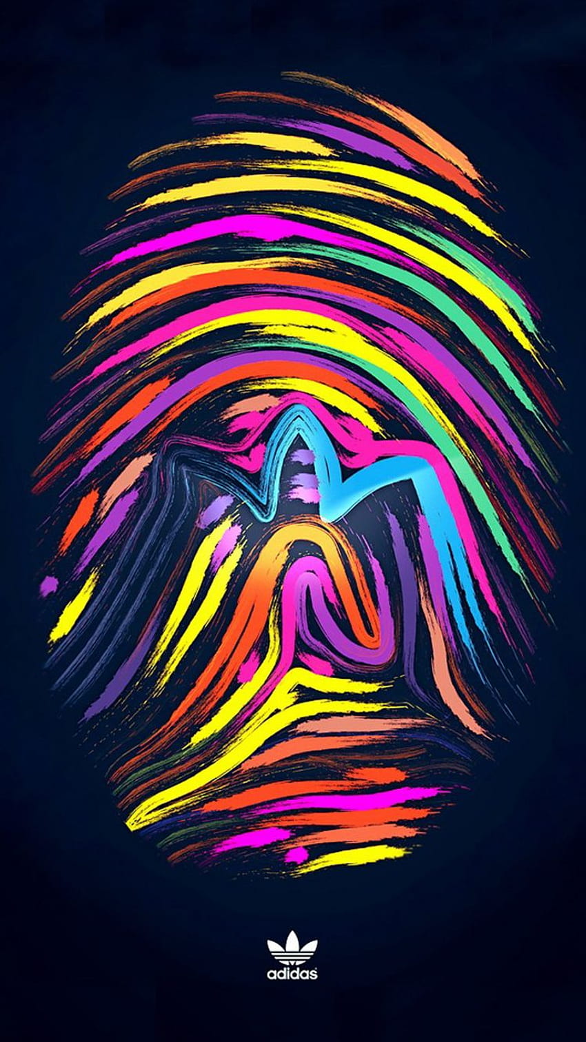 Fingerprint Colorful Adidas Logo iPhone 6 HD phone wallpaper