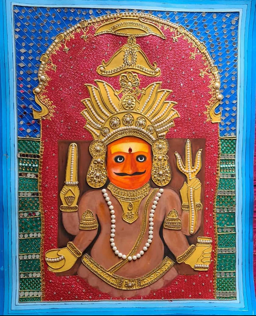 Bhairav, magenta, art, bharuji, nakoda, indiangod, rajesthan HD phone wallpaper