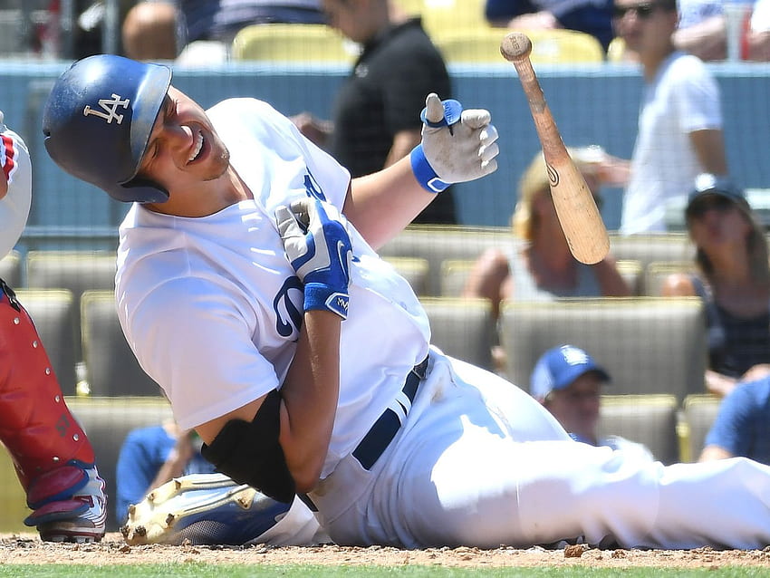 Download Corey Seager Blowing Bubblegum During Game Wallpaper