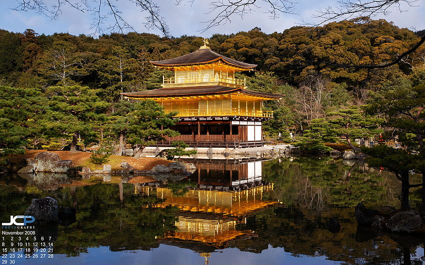 Calendar : Kinkakuji - The Golden Temple HD wallpaper
