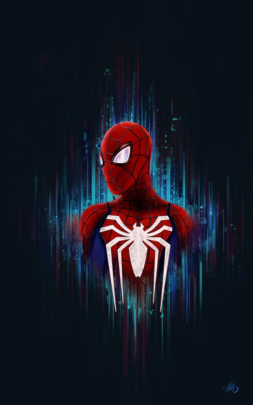 Човекът паяк . Произведения на изкуството на Спайдърмен, на Спайдърмен, супергерой, рисунка на Спайдърмен HD тапет за телефон