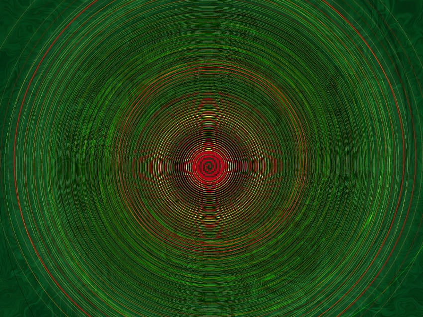 The vortex, spherical, vortex, green, red eye HD wallpaper