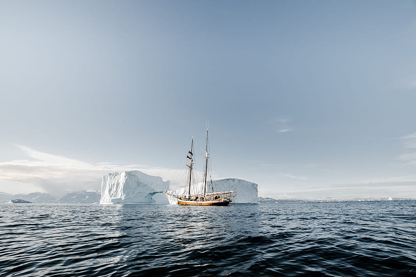 De la nave, Témpanos de hielo, Naturaleza, Mar, Hielo, Ondas, Rizo, Iceberg fondo de pantalla