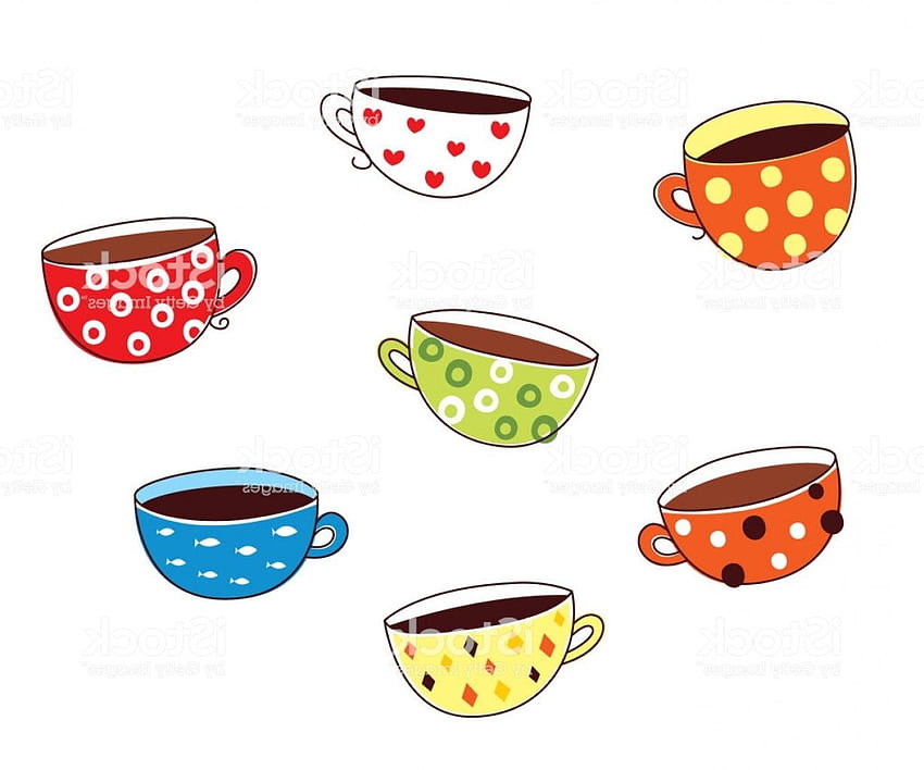 Vector Art Coffe Mug - Cute Coffee Mugs Clipart HD wallpaper