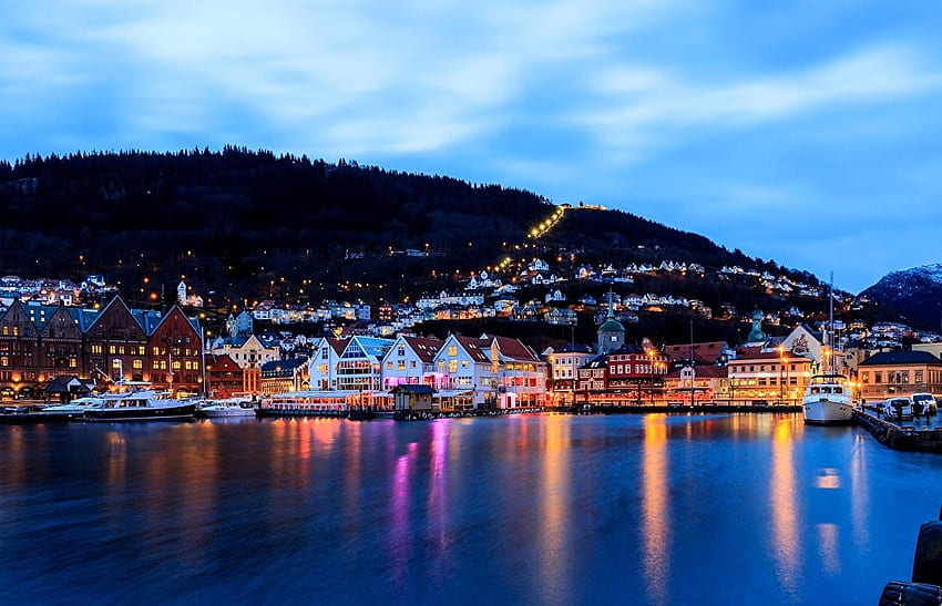 Bergen, Norveç Şehri HD duvar kağıdı