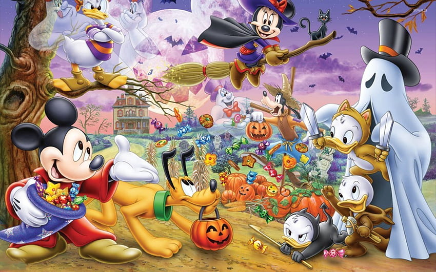 Fundo de Halloween da Disney, Disney assustador papel de parede HD