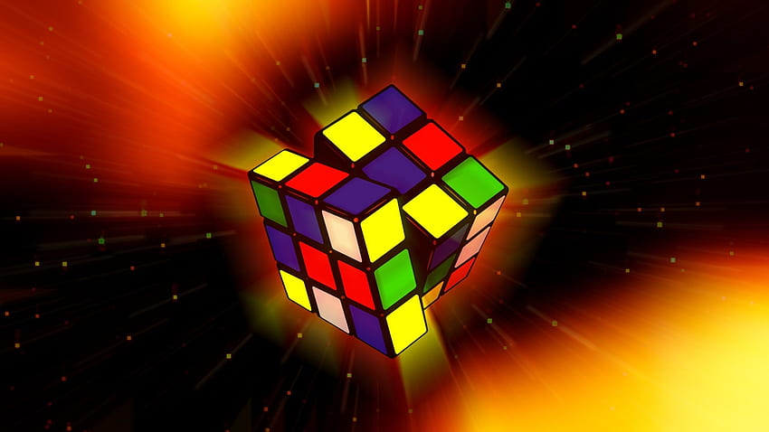 Ultra Rubik's Cube and Background, Cool Rubik HD wallpaper