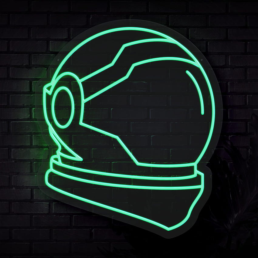 Astronaut Helmet Neon Sign. Sketch & Etch US, Astronaut Neon Light HD phone wallpaper