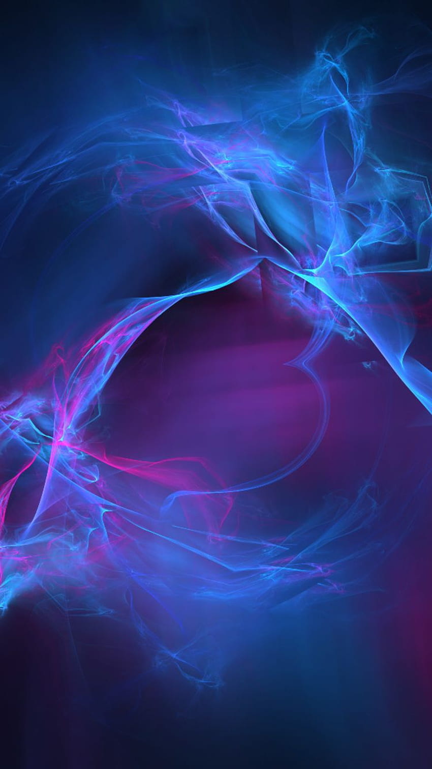 푸른 성운 디지털 아트 에너지 불꽃 플라즈마 공간 HD 전화 배경 화면