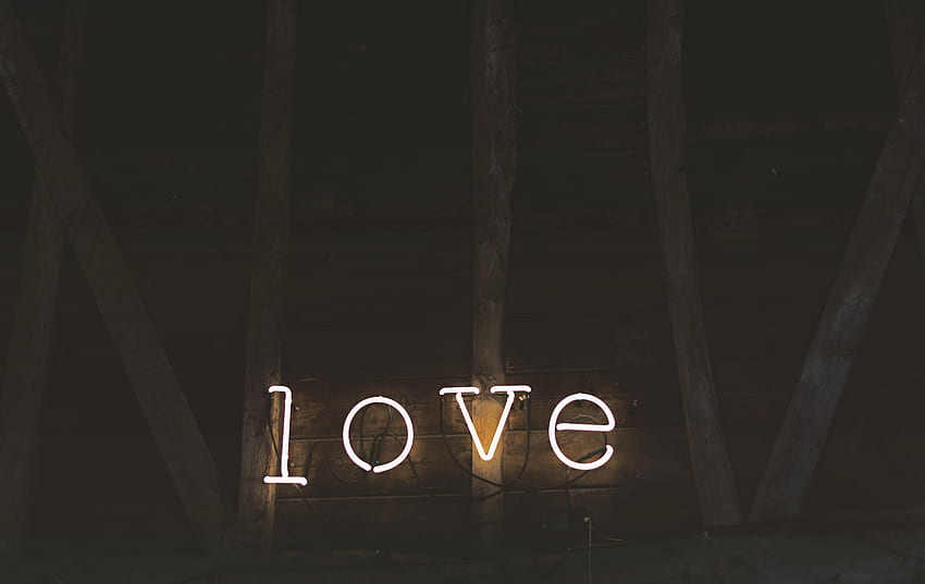 тъмно, любов, неонова светлина, сграда, валентин, знак, електрическа крушка, дърво, нощ, PNG, неон, блясък, любов, любовен фон, греда, Love Neon HD тапет