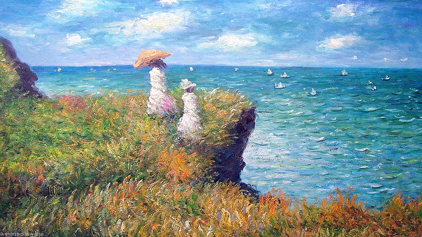 Monet . Monet , Impressionist Monet and Monet Paintings, Monet Beach HD wallpaper