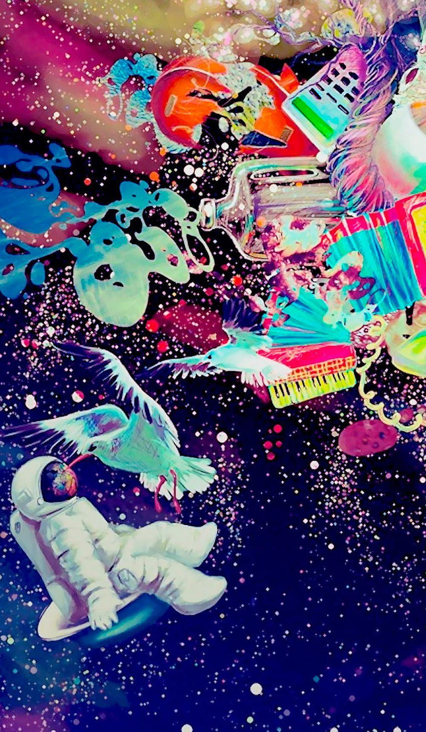 A day in space psychedelic nasa astronauts trippy galaxy colorful HD  phone wallpaper  Peakpx