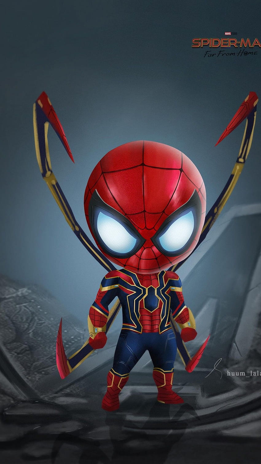 Chibi Spiderman, Chibi lindo fondo de pantalla del teléfono
